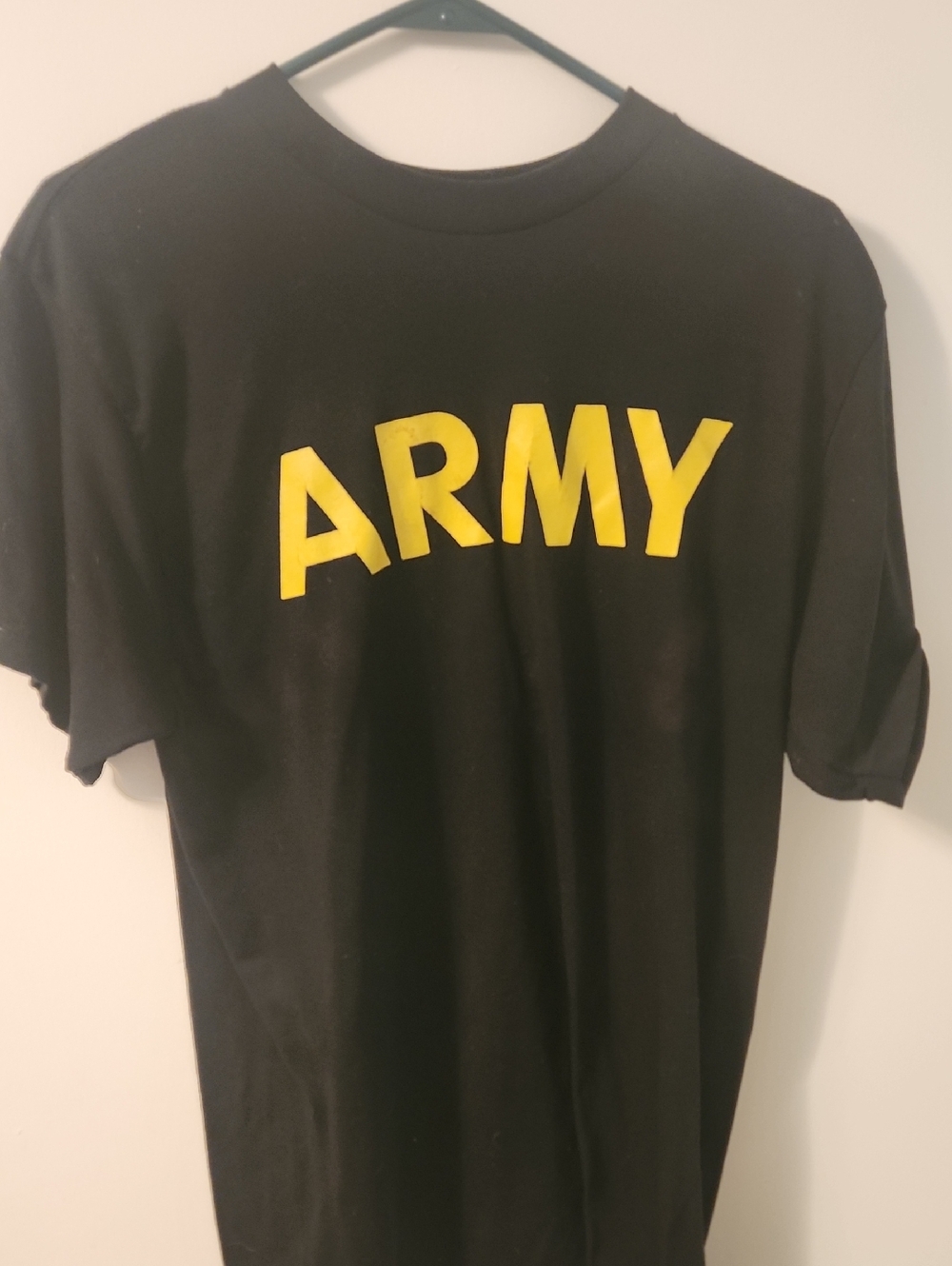 Army Graphic Short Sleeve T-Shirt - Black/Yellow